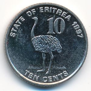Eritrea, 10 cents, 1997