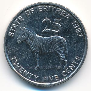 Эритрея, 25 центов (1997 г.)