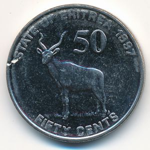 Eritrea, 50 cents, 1997