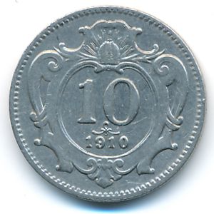 Австрия, 10 геллеров (1910 г.)