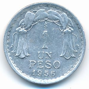 Чили, 1 песо (1956 г.)