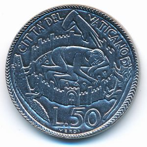 Ватикан, 50 лир (1975 г.)