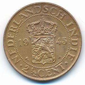 Нидерландская Индия, 2 1/2 цента (1945 г.)