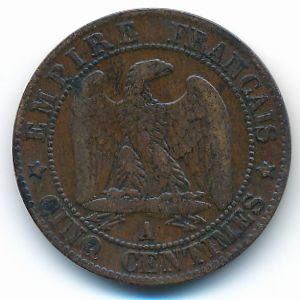 Франция, 5 сентим (1856 г.)