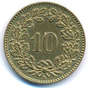Швейцария, 10 раппенов (1918 г.)