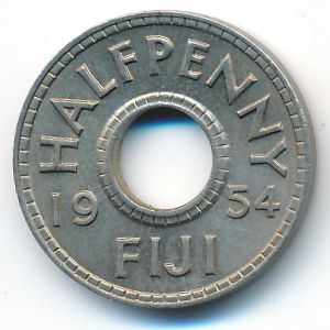 Fiji, 1/2 penny, 1954