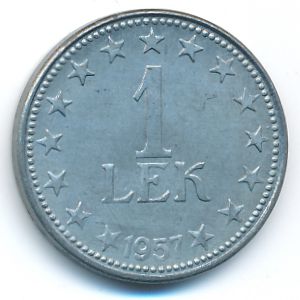 Albania, 1 lek, 1957