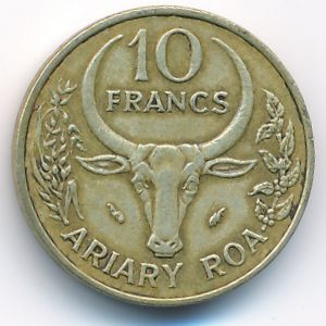 Madagascar, 10 francs, 1981