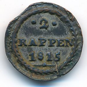 Швиц, 2 раппена (1815 г.)