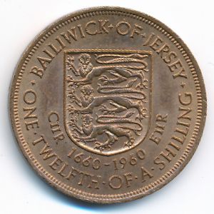 Джерси, 1/12 шиллинга (1960 г.)