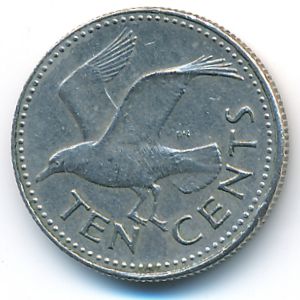 Barbados, 10 cents, 1980