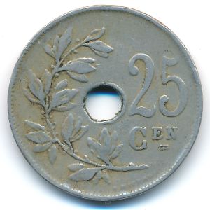 Belgium, 25 centimes, 1922