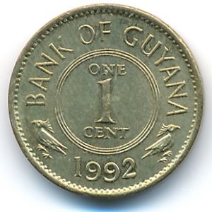 Гайана, 1 цент (1992 г.)