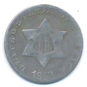 USA, 3 cents, 1853