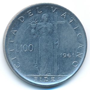 Ватикан, 100 лир (1961 г.)