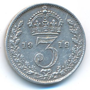 Великобритания, 3 пенса (1919 г.)
