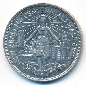 Новая Зеландия, 1/2 кроны (1940 г.)