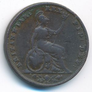 Великобритания, 1 фартинг (1831 г.)