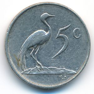 South Africa, 5 cents, 1975