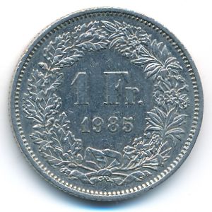 Швейцария, 1 франк (1985 г.)