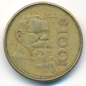 Mexico, 100 pesos, 1986
