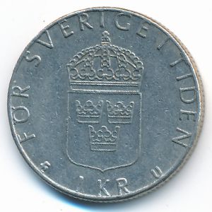 Швеция, 1 крона (1977 г.)