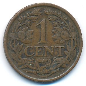 Нидерланды, 1 цент (1919 г.)