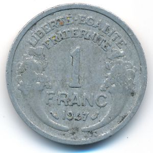France, 1 franc, 1947
