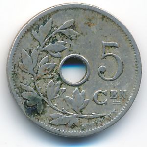 Бельгия, 5 сентим (1906 г.)