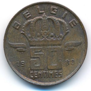 Бельгия, 50 сентим (1980 г.)