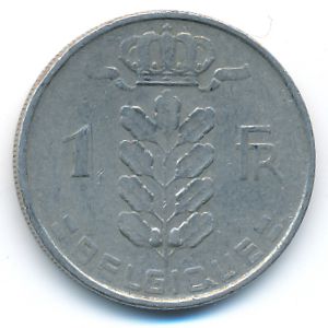 Belgium, 1 franc, 1955