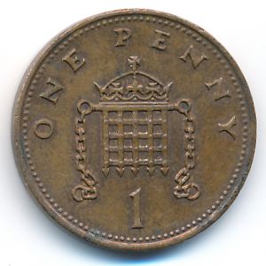 Великобритания, 1 пенни (1987 г.)
