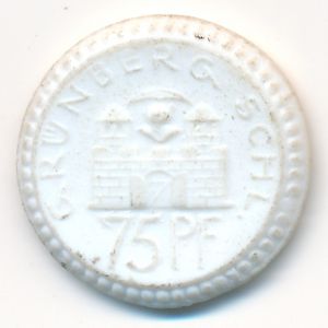 Грюнберг., 75 пфеннигов (1922 г.)