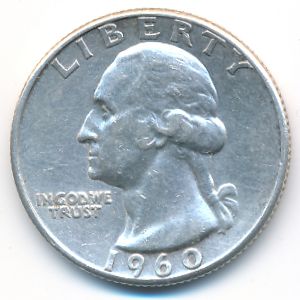 USA, Quarter dollar, 1960