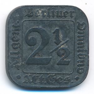 Берлин., 2 1/2 пфеннига