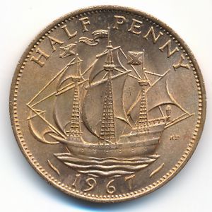 Great Britain, 1/2 penny, 1967