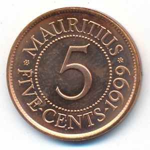 Маврикий, 5 центов (1999 г.)