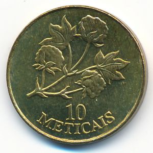 Mozambique, 10 meticals, 1994