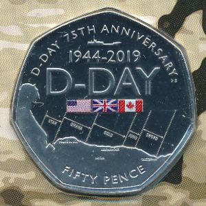 Гибралтар, 50 пенсов (2019 г.)