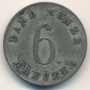 Саксен-Кобург-Гота, 6 крейцеров (1834 г.)