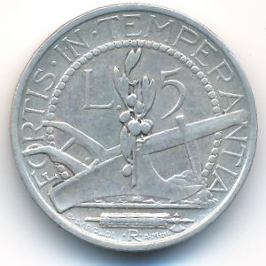 Сан-Марино, 5 лир (1933 г.)