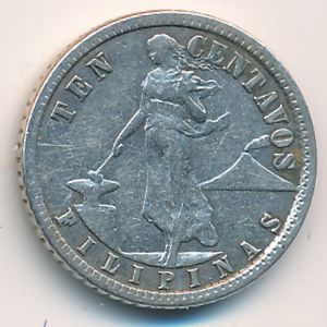 Philippines, 10 centavos, 1912