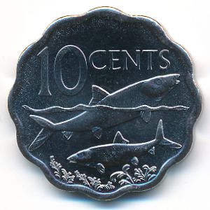 Bahamas, 10 cents, 2010