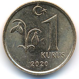 Турция, 1 куруш (2020 г.)