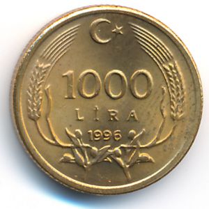 Турция, 1000 лир (1996 г.)