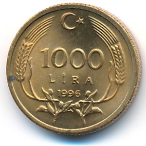 Турция, 1000 лир (1996 г.)