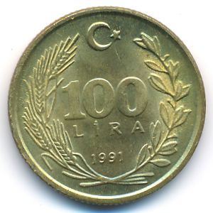 Турция, 100 лир (1991 г.)