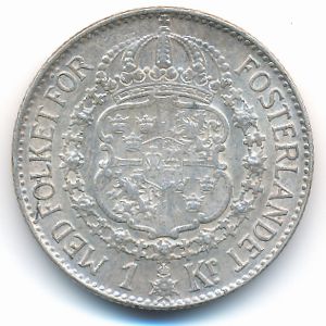 Sweden, 1 krona, 1939