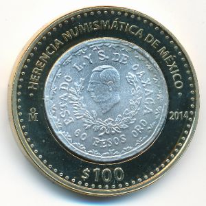 Мексика, 100 песо (2014 г.)