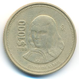 Мексика, 1000 песо (1988 г.)